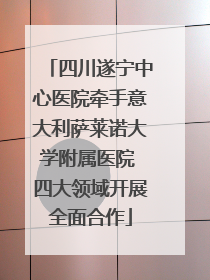 四川遂宁中心医院牵手意大利萨莱诺大学附属医院 四大领域开展全面合作