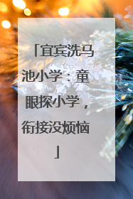 宜宾洗马池小学：童眼探小学，衔接没烦恼