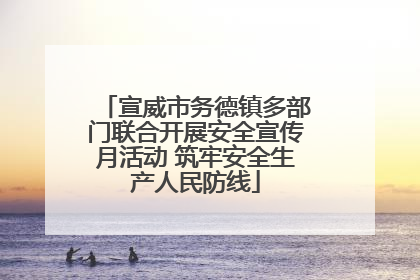 宣威市务德镇多部门联合开展安全宣传月活动 筑牢安全生产人民防线