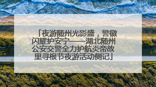 夜游随州光影盛，警徽闪耀护安宁——湖北随州公安交警全力护航炎帝故里寻根节夜游活动侧记