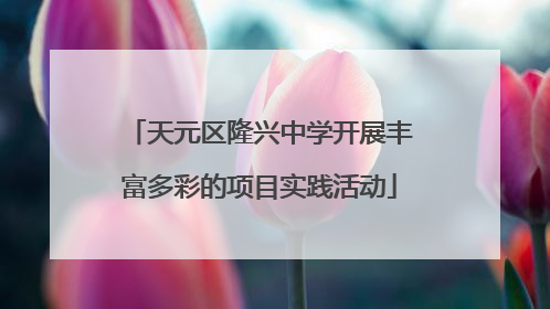 天元区隆兴中学开展丰富多彩的项目实践活动
