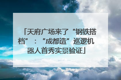 天府广场来了“钢铁搭档”：“成都造”巡逻机器人首秀实景验证