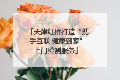 天津红桥打造“携手互联·健康到家”上门检测服务