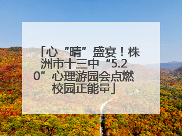 心“晴”盛宴！株洲市十三中“5.20”心理游园会点燃校园正能量