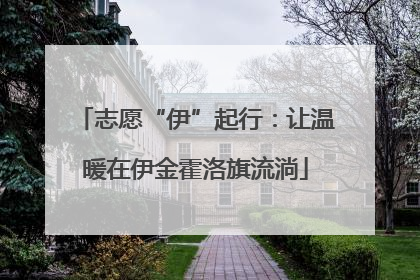 志愿“伊”起行：让温暖在伊金霍洛旗流淌