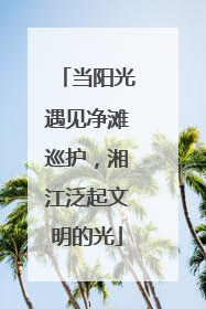 当阳光遇见净滩巡护，湘江泛起文明的光