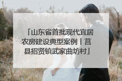 山东省首批现代宜居农房建设典型案例丨莒县招贤镇武家曲坊村