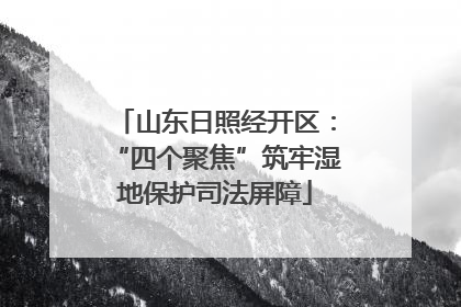 山东日照经开区：“四个聚焦”筑牢湿地保护司法屏障