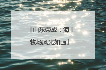 山东荣成：海上牧场风光如画