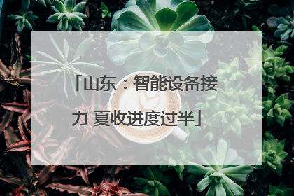 山东：智能设备接力 夏收进度过半