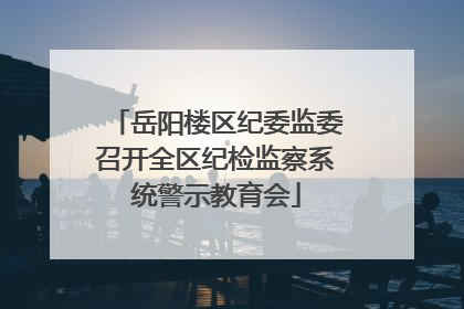 岳阳楼区纪委监委召开全区纪检监察系统警示教育会
