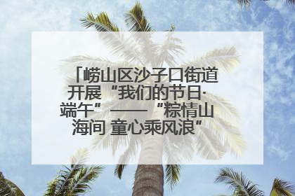崂山区沙子口街道开展“我们的节日·端午”——“粽情山海间 童心乘风浪”文明实践活动