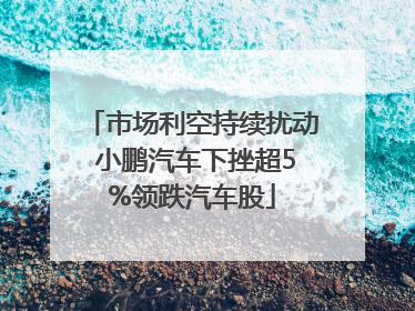 市场利空持续扰动 小鹏汽车下挫超5%领跌汽车股