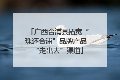 广西合浦县拓宽“珠还合浦”品牌产品“走出去”渠道