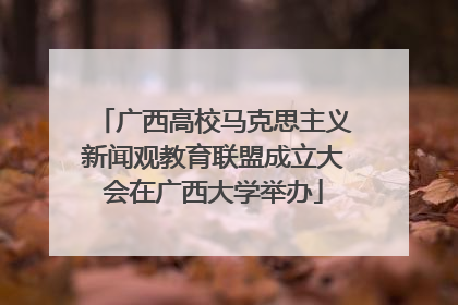 广西高校马克思主义新闻观教育联盟成立大会在广西大学举办