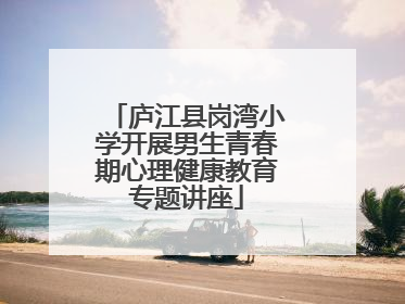 庐江县岗湾小学开展男生青春期心理健康教育专题讲座