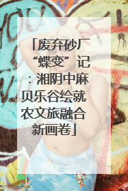 废弃砂厂“蝶变”记：湘阴中麻贝乐谷绘就农文旅融合新画卷