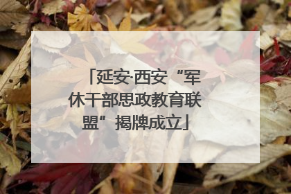 延安·西安“军休干部思政教育联盟”揭牌成立