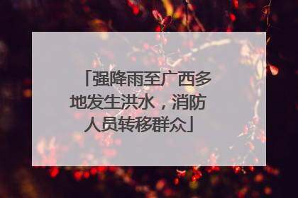 强降雨至广西多地发生洪水，消防人员转移群众