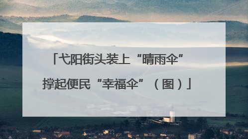 弋阳街头装上“晴雨伞” 撑起便民“幸福伞”（图）