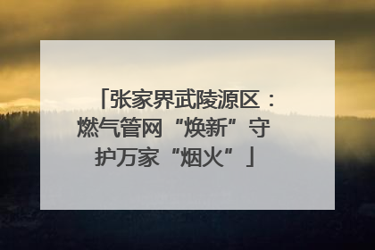 张家界武陵源区：燃气管网“焕新”守护万家“烟火”