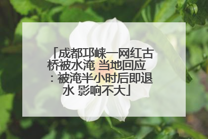 成都邛崃一网红古桥被水淹 当地回应：被淹半小时后即退水 影响不大