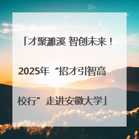 才聚濉溪 智创未来！2025年“招才引智高校行”走进安徽大学