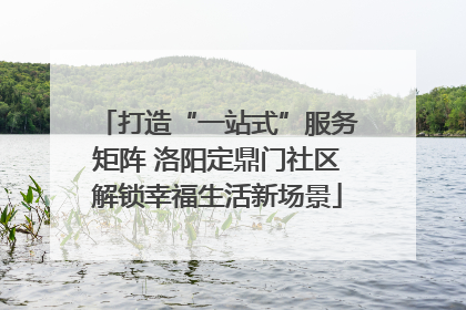 打造“一站式”服务矩阵 洛阳定鼎门社区解锁幸福生活新场景