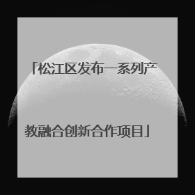 松江区发布一系列产教融合创新合作项目