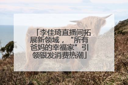 李佳琦直播间拓展新领域，“所有爸妈的幸福家”引领银发消费热潮