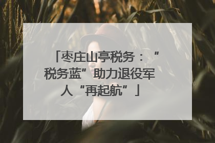 枣庄山亭税务：“税务蓝”助力退役军人“再起航”