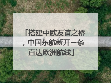 搭建中欧友谊之桥，中国东航新开三条直达欧洲航线