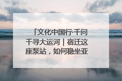 文化中国行·千问千寻大运河｜宿迁这座泵站，如何稳坐亚洲第一宝座？