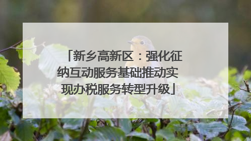 新乡高新区：强化征纳互动服务基础推动实现办税服务转型升级