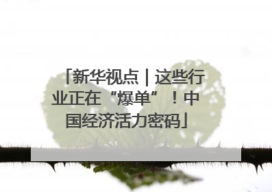 新华视点｜这些行业正在“爆单”！中国经济活力密码