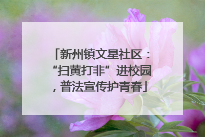 新州镇文星社区：“扫黄打非”进校园，普法宣传护青春