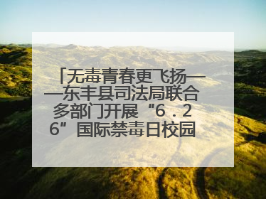 无毒青春更飞扬——东丰县司法局联合多部门开展“6．26”国际禁毒日校园宣讲活动