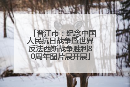 晋江市：纪念中国人民抗日战争暨世界反法西斯战争胜利80周年图片展开展