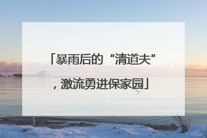 暴雨后的“清道夫”，激流勇进保家园