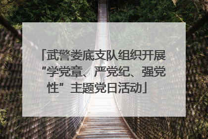 武警娄底支队组织开展“学党章、严党纪、强党性”主题党日活动