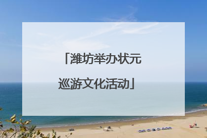 潍坊举办状元巡游文化活动