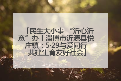 民生大小事 “沂心沂意”办丨淄博市沂源县悦庄镇：5·29与爱同行 共建生育友好社会