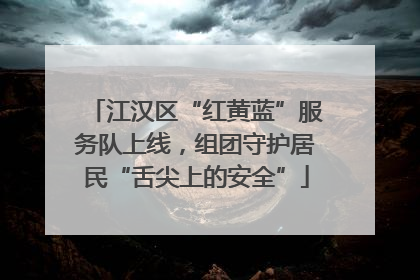 江汉区“红黄蓝”服务队上线，组团守护居民“舌尖上的安全”