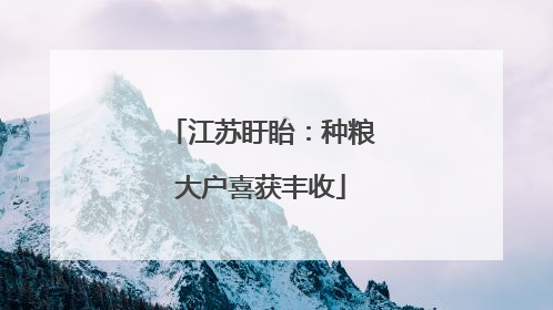 江苏盱眙：种粮大户喜获丰收