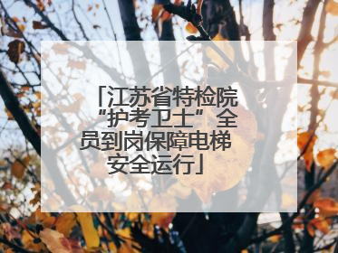 江苏省特检院“护考卫士”全员到岗保障电梯安全运行