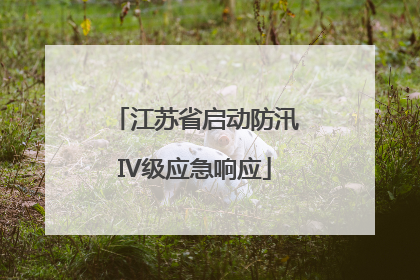 江苏省启动防汛IV级应急响应