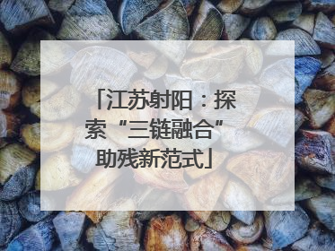 江苏射阳：探索“三链融合”助残新范式