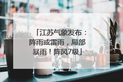 江苏气象发布：阵雨或雷雨，局部暴雨！阵风7级