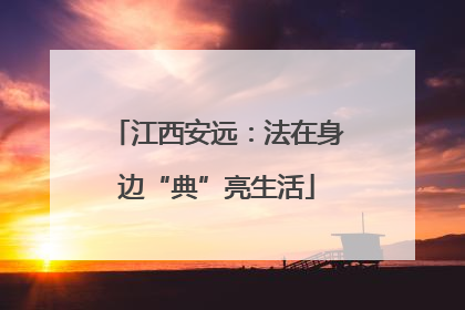 江西安远：法在身边“典”亮生活