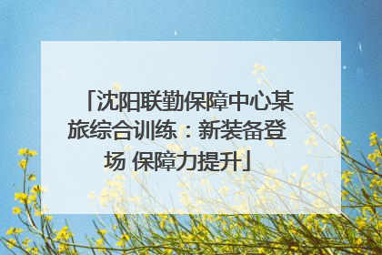 沈阳联勤保障中心某旅综合训练：新装备登场 保障力提升